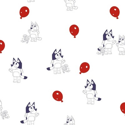 Disney Bluey Keepy Uppy Kids' Peel and Stick Wallpaper White