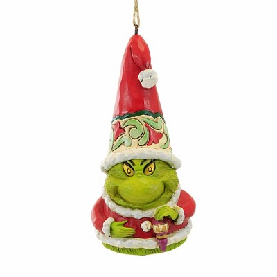 Jim Shore 4.25 In Grinch Gnome Holding Ornament Tree Ornament , Ornament Dr. Seuss (1PC)