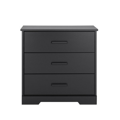 Prepac Rustic Ridge Farmhouse Bedside Nightstand with 3 Drawers