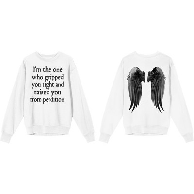 Supernatural I Raised You From Perdition Junior's White Long Sleeve Shirt