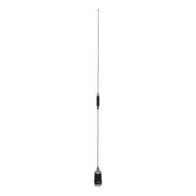 Tram® 150-Watt Pretuned Dual-Band 144 MHz to 148 MHz VHF/430 MHz to 450 MHz UHF Amateur Radio Antenna with NMO Mounting in Silver