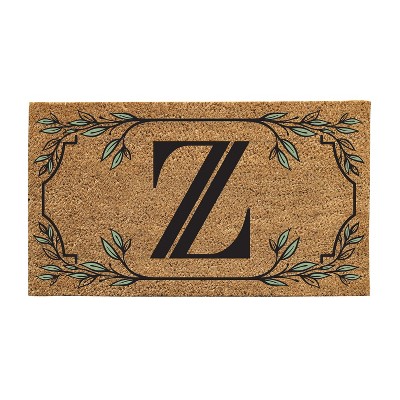 28" x 16" Monogram Coir Mat, Letter  "Z"
