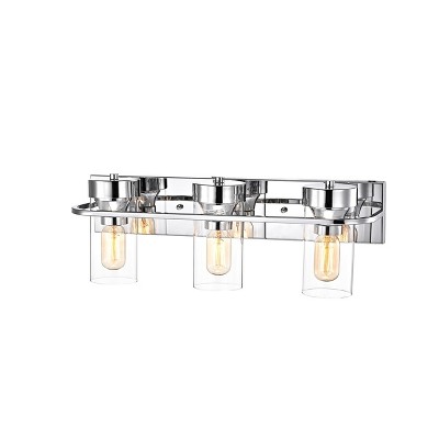 Chloe Lighting Raelyn Contemporary 3 Light Chrome Bath Vanity Fixture 22" Width