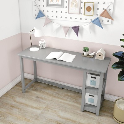 Max & Lily Desk With Bookshelves for Home, Office, Computer, Gaming