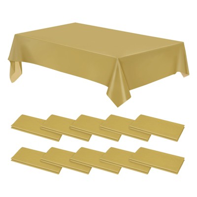 PiccoCasa Disposable Plastic Decorative Wedding Rectangle Parties Table Cloth