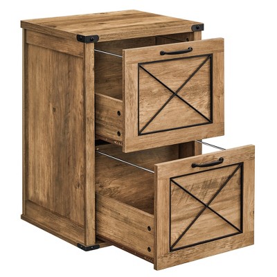 File Cabinet, Filing Cabinet with 2 File Drawers, Printer Stand, Fit A4, Letter Size, Hanging File Folders, Modern Farmhouse Style
