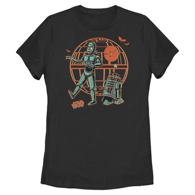 Womens Star Wars Zombified Droids C-3PO And R2-D2 T Shirt