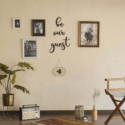 Be Our Guest Metal Wall Art - 3 Pieces Wall Decor for Home or Office
