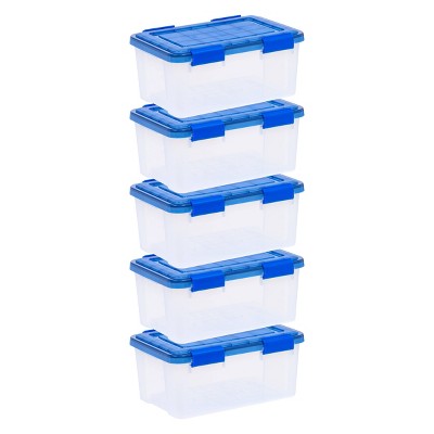 IRIS WeatherPro Plastic Storage Bin with Lid