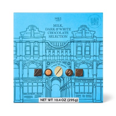M&S Milk, Dark and White Milk Chocolate Selection - 10.58oz