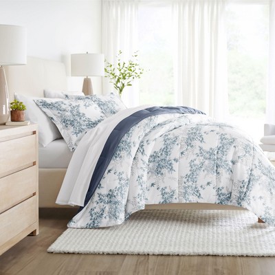 Bamboo Leaves All Season Reverisble Comforter Down Alternative Filling, Machine Washable - Becky Cameron
