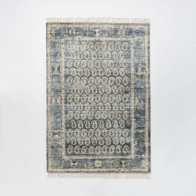 Lost Creek Printed Paisley Rug Blue - Threshold™ designed with Studio McGee