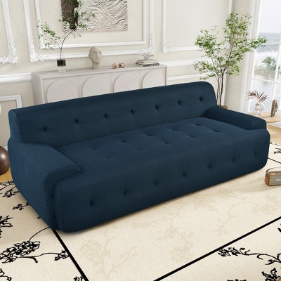 86.2''W Modern Minimalist Style Tufted Design Upholstered Sofa, 3-Seat Foam Compression Sofa - ModernLuxe