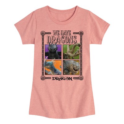 Girls' - How to Train Your Dragon - We Have Dragons Fitted Short Sleeve Graphic T-Shirt