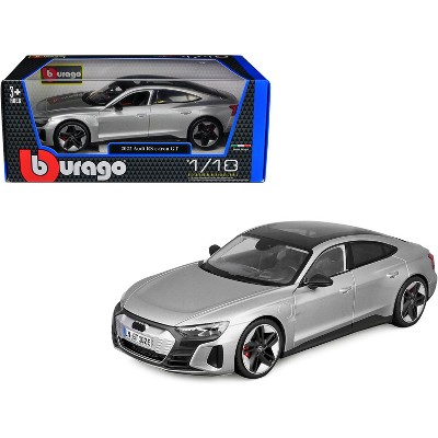 2022 Audi RS e-tron GT Silver Metallic with Sunroof 1/18 Diecast Model Car by Bburago