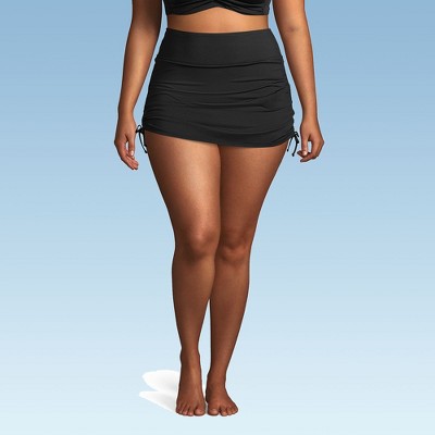 Lands' End Women's Plus Size Adjustable Swim Skirt