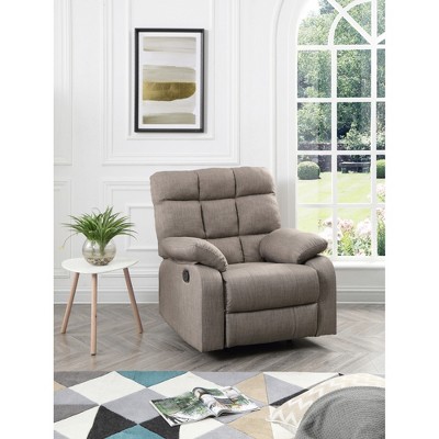 Fabric Recliner Chair with Padded Arms