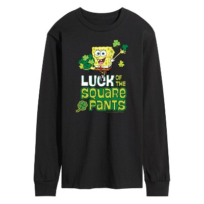 Men's - SpongeBob Squarepants - Luck Of The Square Pants Long Sleeve Graphic T-Shirt