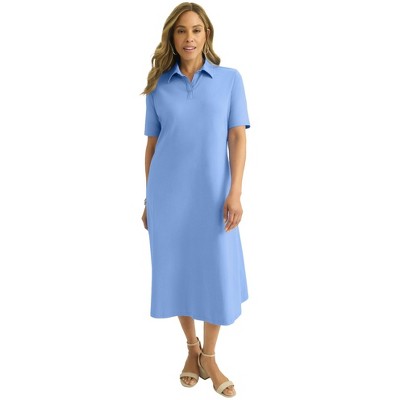 Jessica London Notch Neck Midi Dress