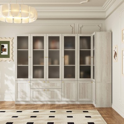 Famapy Versatile Wood Cabinet Customizable for Bookshelf, Side Cabinet or Kitchen Use