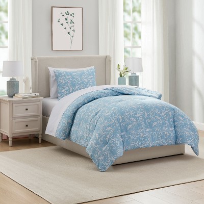 Nestl Bed in a Bag, 7pc Comforter Set Biomorphic Design, Modern Comforter Sets with Sheets, Bed in a Bag Set