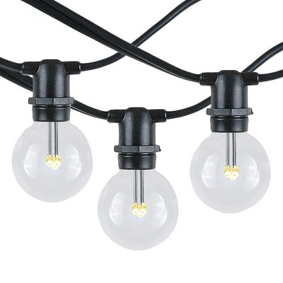Novelty Lights 100 Feet Heavy Duty Light Strings and Sets with 100 In-Line E12 Sockets, Black Wire PVC Stringer, 12" Spacing, Non-Connectable