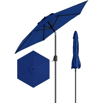 10FT Outdoor Patio Umbrella, Market/Table Umbrella with Push Button Tilt and Crank