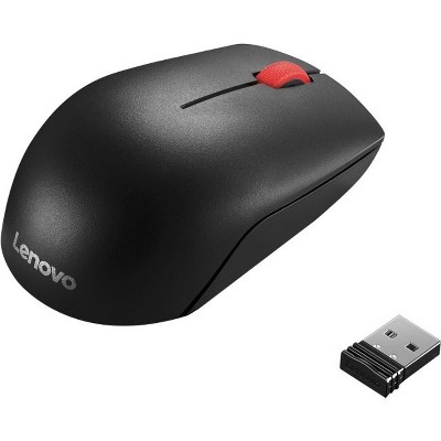 Lenovo Essential Compact Wireless Mouse Black - Ambidextrous design - Radio Frequency - 2.4 GHz Wireless via Nano USB - 1000 dpi - 3 Button(s)