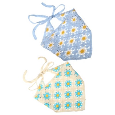Unique Bargains Women's Crochet Bandanas Hair Scarf 2 Pcs