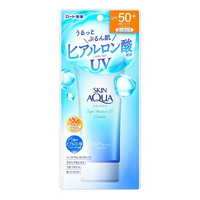 Skin Aqua Super Moisture UV Essence (80 g) MADE IN JAPAN BY ROHTO | SPF 50+ PA ++++ | Sunscreen Sun block + Hydration