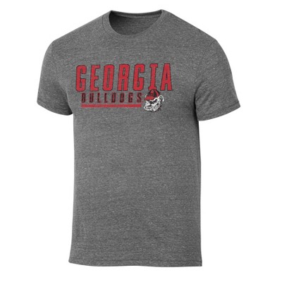 NCAA Georgia Bulldogs Men's Gray Tri-Blend Short Sleeve T-Shirt