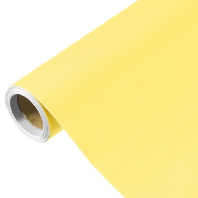 Unique Bargains Wallpaper, Peel and Stick Wallpaper Contact Paper Solid Color Vinyl Self-Adhesive Wall Paper Decorative Lemon Yellow 118" x 15.7"