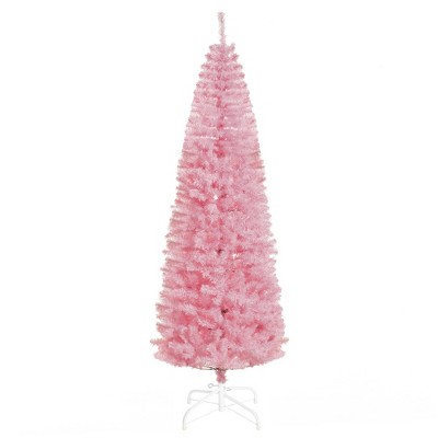 Aghana Digitals 6ft Pink Pencil Artificial Christmas Tree with 618 Realistic Branch Tips,