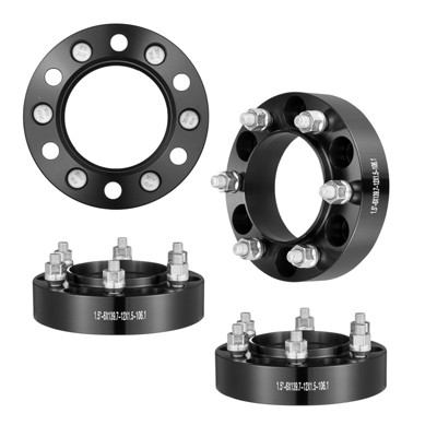 VEVOR Wheel Spacers, 1.5" 6"x5.5" Wheel Adapters, 6 Lug Forged Spacer, 106.1 mm Bore Hubcentric M12 x1.5 Studs Spacers, Fit for 1996-2022 Toyota,BLACK