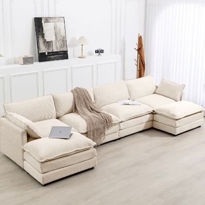 HYLEORY Corduroy Modular Sectional Sofa Couch Accessories