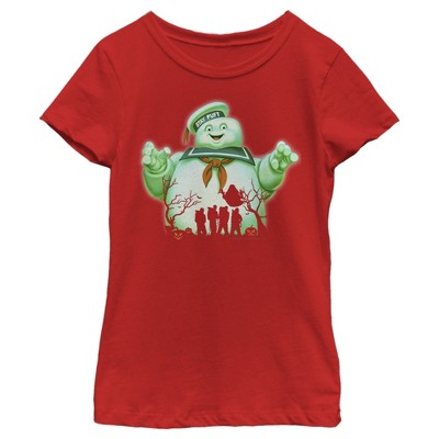 Girl's Ghostbusters Halloween Stay Puft Marshmallow Man T-Shirt
