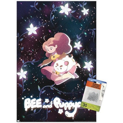 Trends International Bee and Puppycat - Space Flowers Key Art Unframed Wall Poster Prints