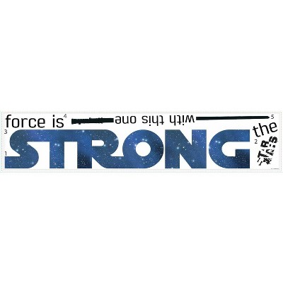 Star Wars Classic The Force Is Strong Peel and Stick Kids' Wall Decal: RoomMates Vinyl Self-Adhesive, Blue, 6 Pieces