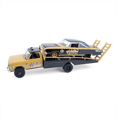 Greenlight 1/64 1985 Dodge Ram D350 Ramp Truck, 1965 Dodge Coronet, Ramchargers, H.D. Trucks Series 26 33260-A