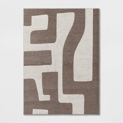 Modern Geo Rectangular Woven Indoor Outdoor Area Rug - Threshold™