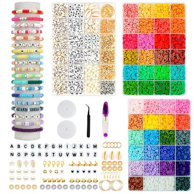 MOVSSOU 14000Pcs Clay Beads 48 Colors Bracelet Making Kit, Jewelry Making Supplies, Charms Gifts for Teen Girls Crafts for Girls Ages 8-12