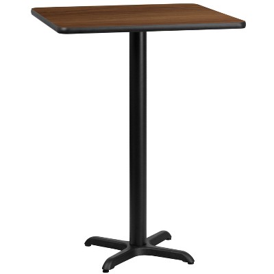 Flash Furniture 24'' Square Laminate Table Top with 22'' x 22'' Bar Height Table Base