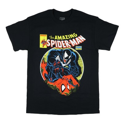 Seven Times Six Marvel The Amazing Spider-Man T Shirt Mens Venom Is Back Comic Graphic Tee Black