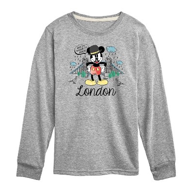 Boys' - Disney - Mickey Mouse London Long Sleeve Graphic T-Shirt