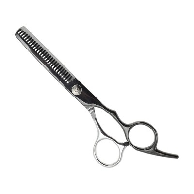 Unique Bargains Electroplating Tooth Shears Hair Cutting Scissors 1 Pc