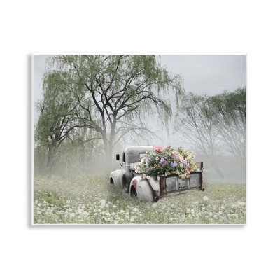 Stupell Industries Overgrown Floral Truck Wall Plaque Art
