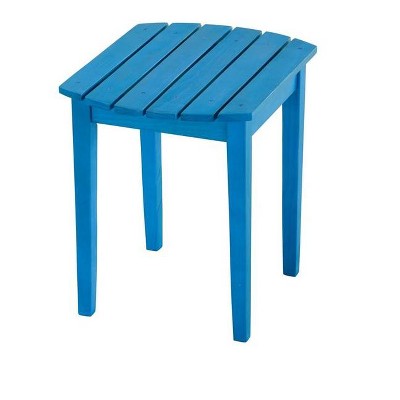 Jiallo Oceanic Collection Sky Blue Solid Wood Side Table