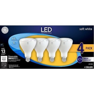 GE 4pk 65W BR30 LED Indoor Floodlight Bulb Soft White