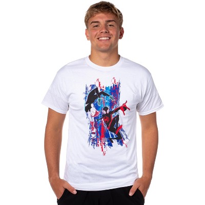 Spider-Man Men's Spider-Verse Miles Morales and Gwen Adult T-Shirt