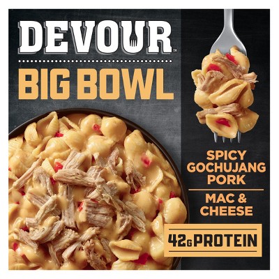 Devour Big Bowl Frozen Spicy Gochujang Pork Mac & Cheese - 14oz